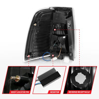 Thumbnail for ANZO 07-17 Ford Expedition LED Taillights w/ Light Bar Black Housing Clear Lens
