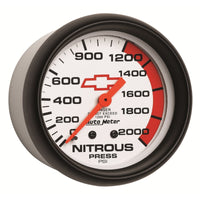 Thumbnail for AutoMeter Gauge Nitrous Pressure 2-5/8in. 2000PSI Mechanical Chevy Red Bowtie White