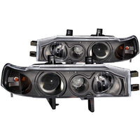 Thumbnail for ANZO 1990-1993 Honda Accord Projector Headlights w/ Halo Black 1pc