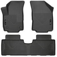 Thumbnail for Husky Liners 18-23 Chevrolet Equinox Weatherbeater Black Front & 2nd Seat Floor Liners