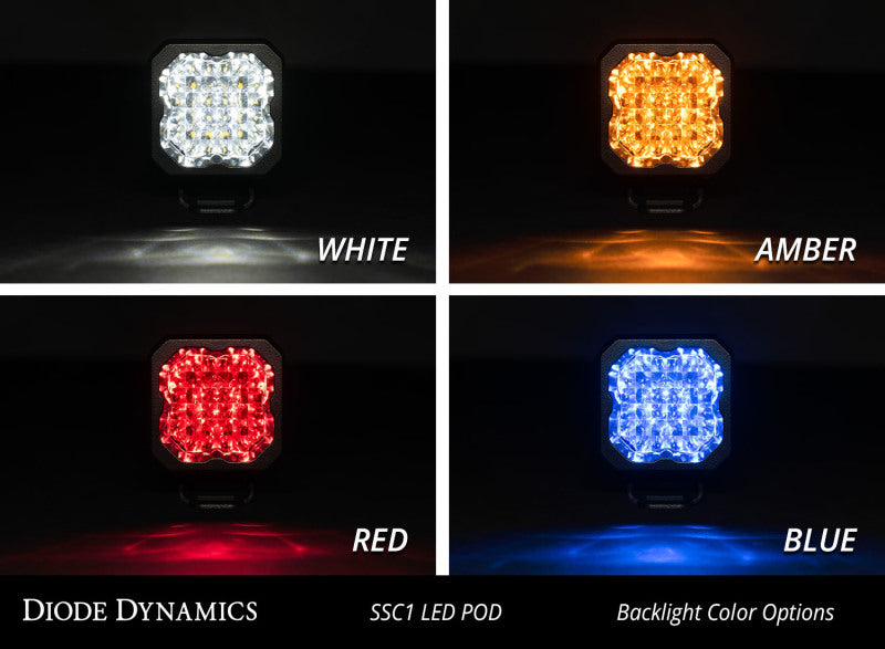 Diode Dynamics Stage Series C1 LED Pod Sport - White Spot Standard WBL Each