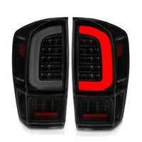 Thumbnail for ANZO 16-21 Toyota Tacoma LED Tail Lights - w/ Light Bar Sequential Black Housing & Smoke Lens