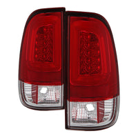Thumbnail for Spyder 97-03 Ford F150 Stylsd. F250 V3 Light Bar LED Tail Lights - Red/Clr ALT-YD-FF15097V3-LBLED-RC