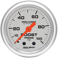 Thumbnail for Autometer Ultra-Lite 52mm 0-100 PSI Mechanical Boost Gauge