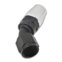 Thumbnail for Russell Performance -10 AN Black/Silver 45 Degree Full Flow Hose End