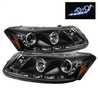Thumbnail for Spyder Honda Accord 08-12 4Dr Projector Headlights- LED Halo DRL Blk PRO-YD-HA08-4D-HL-BK