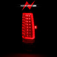 Thumbnail for ANZO 2007-2014 Chevy Tahoe LED Taillight Plank Style Chrome With Red/Clear Lens