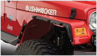 Thumbnail for Bushwacker 97-06 Jeep Wrangler Flat Style Flares 4pc - Black