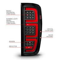 Thumbnail for Anzo 19-23 GMC Sierra 1500/2500HD/3500HD Black Replacement Full LED Bar Tail Light