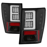Thumbnail for Spyder 07-10 Jeep Grand Cherokee Light Bar LED Tail Lights - Black ALT-YD-JGC07V2-LB-BK