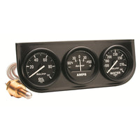 Thumbnail for AutoMeter Gauge Console Oilp/Wtmp/Amp 2in. 100PSI/280 Deg. F/60A Blk Dial Blk Bzl Autogage
