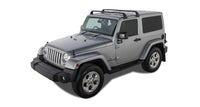 Thumbnail for Rhino-Rack 07-22 Jeep Wrangler JK/JL 2 Door Hard Top Vortex SG 2 Bar Roof Rack - Black