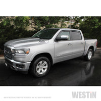 Thumbnail for Westin 19-22 Ram 1500 Crew Cab(Excl. 19-22 Ram 1500 Classic) In Channel Wind Deflector 4pc - Smoke