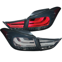 Thumbnail for ANZO 2011-2013 Hyundai Elantra LED Taillights Smoke 4pc