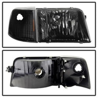 Thumbnail for Xtune Ford Ranger 93-97 Crystal Headlights w/ Corner Lights 4pcs Sets Black HD-JH-FR93-SET-BK
