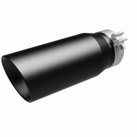 Thumbnail for MagnaFlow Tip Stainless Black Coated Single Double Round Single Outlet 5in Dia 4in Inlet 13in L