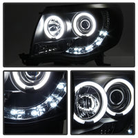 Thumbnail for Spyder Toyota Tacoma 05-11 Projector Headlights CCFL Halo LED Blk Smke PRO-YD-TT05-CCFL-BSM