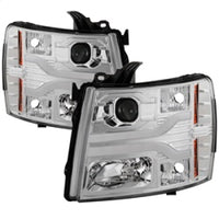 Thumbnail for Spyder Chevy Silverado 1500 07-13 Version 3 Projector Headlights - Chrome PRO-YD-CS07V3-LBDRL-C