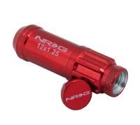 Thumbnail for NRG 700 Series M12 X 1.25 Steel Lug Nut w/Dust Cap Cover Set 21 Pc w/Locks & Lock Socket - Red