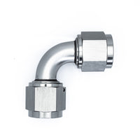 Thumbnail for DeatschWerks 10AN Flare Female Swivel 90-Degree to 10AN Flare Female Swivel - Anodized Matte Black