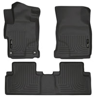 Thumbnail for Husky Liners 2014 Honda Civic Sedan WeatherBeater Black Front & 2nd Seat Floor Liners