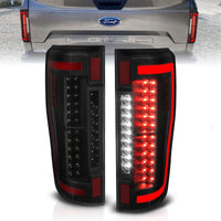 Thumbnail for ANZO 2017+ Ford F-250 LED Taillights - Black/Smoke