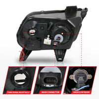 Thumbnail for ANZO 2010-2014 Ford Mustang Projector Headlights w/ Halo Black (CCFL)