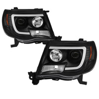 Thumbnail for Spyder Toyota Tacoma 05-11 Projector Headlights - Light Bar DRL - Black PRO-YD-TT05V2-LB-BK