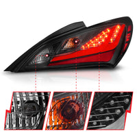 Thumbnail for ANZO 10-13 Hyundai Genesis 2DR LED Taillights Smoke