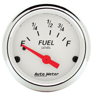 Thumbnail for AutoMeter Gauge Fuel Level 2-1/16in. 73 Ohm(e) to 10 Ohm(f) Elec Arctic White