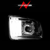 Thumbnail for ANZO 05-09 Ford Mustang (w/Factory Halogen HL Only) Projector Headlights w/Light Bar Chrome Housing