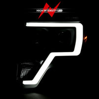 Thumbnail for ANZO 2009-2014 Ford F-150 Projector Light Bar H.L Black Amber
