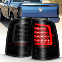 Thumbnail for ANZO 2009-2018 Dodge Ram 1500 LED Taillight Plank Style Black w/Smoke Lens
