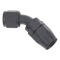 Thumbnail for DeatschWerks 10AN Female Swivel 45-Degree Hose End CPE - Anodized Matte Black