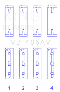 Thumbnail for King Mazda KL V6 (Size STD) Main Bearing Set of 4