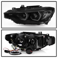 Thumbnail for Spyder 12-14 BMW F30 3 Series 4DR Projector Headlights - LED DRL - Blk Smoke PRO-YD-BMWF3012-DRL-BSM