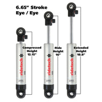 Thumbnail for Ridetech HQ Series Shock Absorber Single Adjustable 6.65in Stroke Eye/Eye Mounting 12.15in x 18.8in