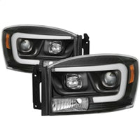 Thumbnail for Spyder Dodge Ram 1500 06-08 V2 Projector Headlights - Light Bar DRL - Black (PRO-YD-DR06V2-LB-BK)