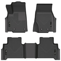 Thumbnail for Husky Liners 2022 Jeep Grand Cherokee (New Style) Weatherbeater Black Front & 2nd Seat Floor Liner