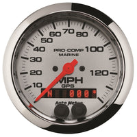 Thumbnail for Autometer Marine Chrome 3-3/8in 140MPH GPS Speedometer Gauge