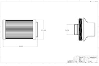 Thumbnail for Aeromotive In-Line Filter - (AN-6 Male) 40 Micron Stainless Mesh Element Bright Dip Black Finish