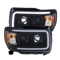 Thumbnail for ANZO 2015+ GMC Canyon Projector Headlights w/ Plank Style Design Black w/ Amber