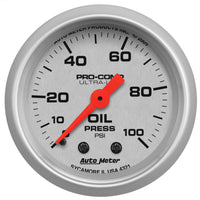Thumbnail for Autometer Ultra-Lite 52mm 0-100 PSI Mechanical Oil Pressure Gauge