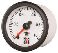 Thumbnail for Autometer Stack 52mm 0-1 Bar M10 Male Pro Stepper Motor Fuel Pressure Gauge - White