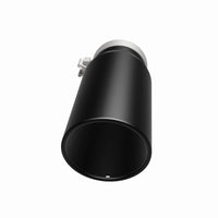 Thumbnail for MagnaFlow Tip Stainless Black Coated Single Wall Round Single Outlet 5in Dia 4in Inlet 13in L