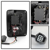 Thumbnail for Spyder Jeep Wrangler 07-15 LED Tail Lights Black Smoke ALT-YD-JWA07-LED-BSM