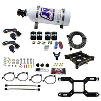 Thumbnail for Nitrous Express 4150 Dual Stage Billet Crossbar Nitrous Kit (50-300 & 100-500HP) w/5lb Bottle