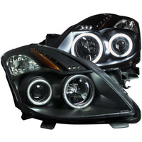 Thumbnail for ANZO 2008-2009 Nissan Altima (2 Door ONLY) Projector Headlights w/ Halo Black (CCFL)