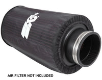 Thumbnail for K&N Universal Round Tapered Filter Wrap - Black - 6in Base ID x 4.625in Top ID x 9in Height