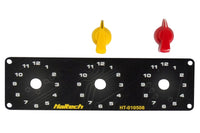 Thumbnail for Haltech Triple Switch Panel Kit w/Yellow & Red Knobs